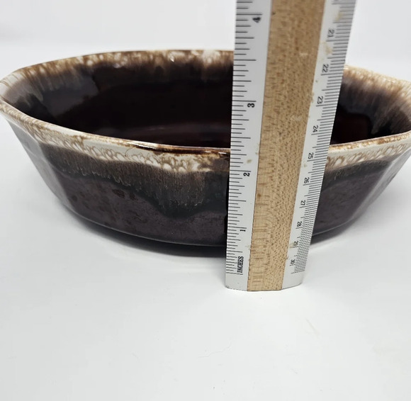 Vintage McCoy Pottery Oven Proof Casserole Dish #7070 Brown Drip Ware Glaze USA - Picture 3 of 6